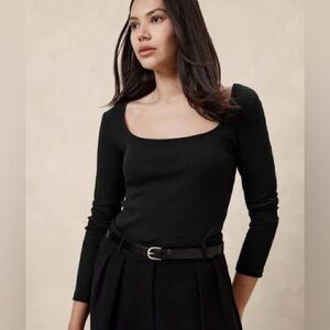 Banana Republic Black Fitted Blouse